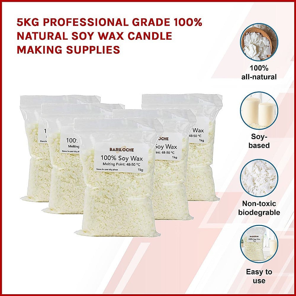 5kg Professional Grade 100% Natural Soy Wax Candle Making Supplies
