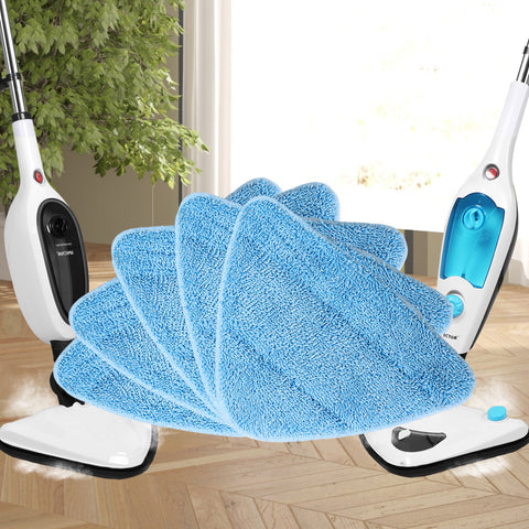 5PCS Microfibre Mop Steam Cleaner Handheld Carpet Floor Washable Cleaning