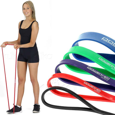 5x Powertrain Gym Exercise Power Resistance Bands