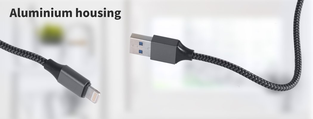 Entertainment & Elec 5x USB Fast Charging Cable iPhone Black