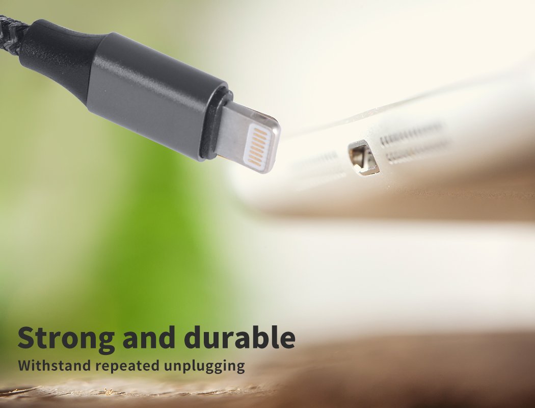Entertainment & Elec 5x USB Fast Charging Cable iPhone Black