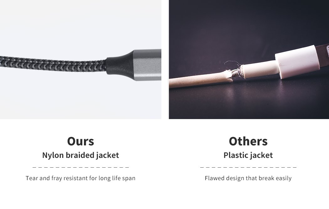 Entertainment & Elec 5x USB Fast Charging Cable iPhone Black