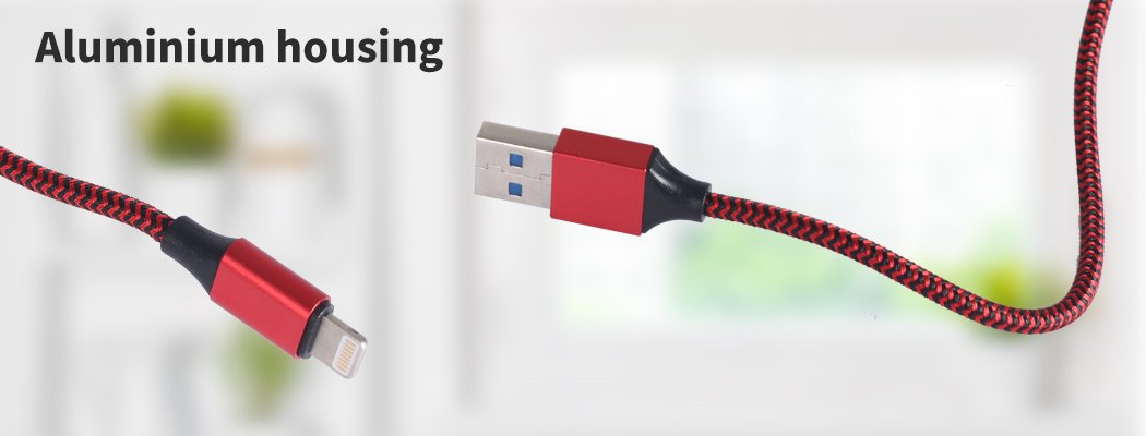 Entertainment & Elec 5x USB Fast Charging Cable iPhone Red