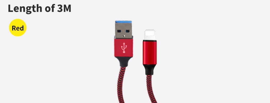 Entertainment & Elec 5x USB Fast Charging Cable iPhone Red