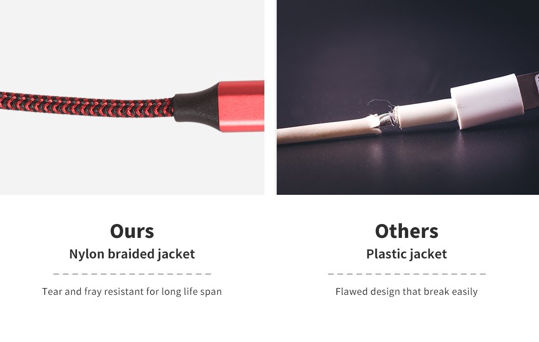 Entertainment & Elec 5x USB Fast Charging Cable iPhone Red