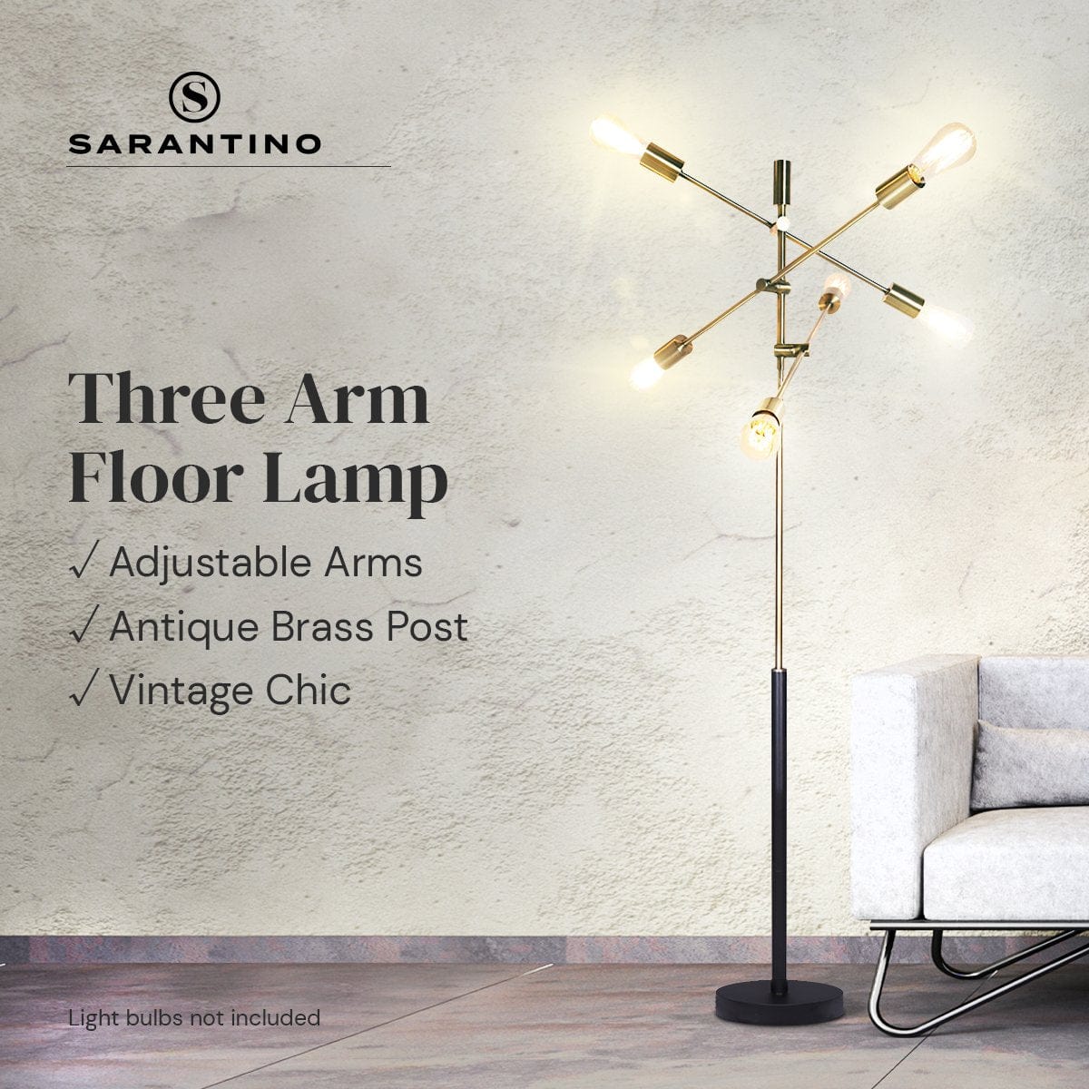 6-Light Metal Sputnik Floor Lamp