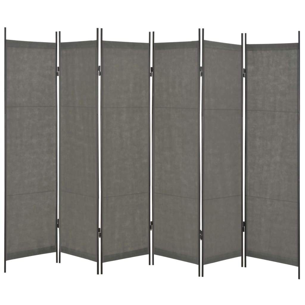 6-Panel Room Divider Anthtracite 300x180 cm