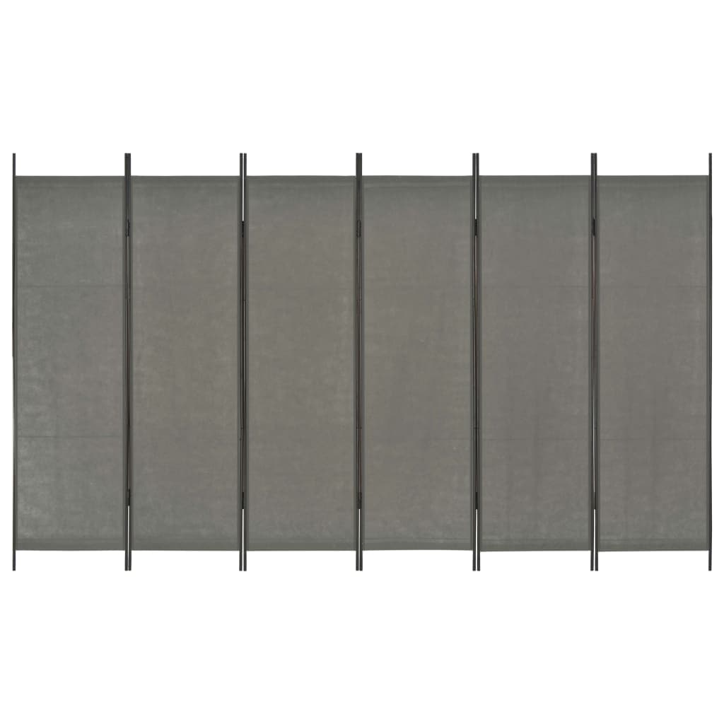 6-Panel Room Divider Anthtracite 300x180 cm