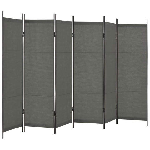 6-Panel Room Divider Anthtracite 300x180 cm