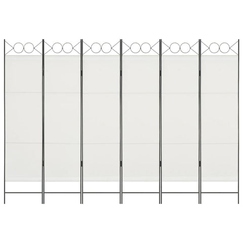 6-Panel Room Divider White 240x180 cm