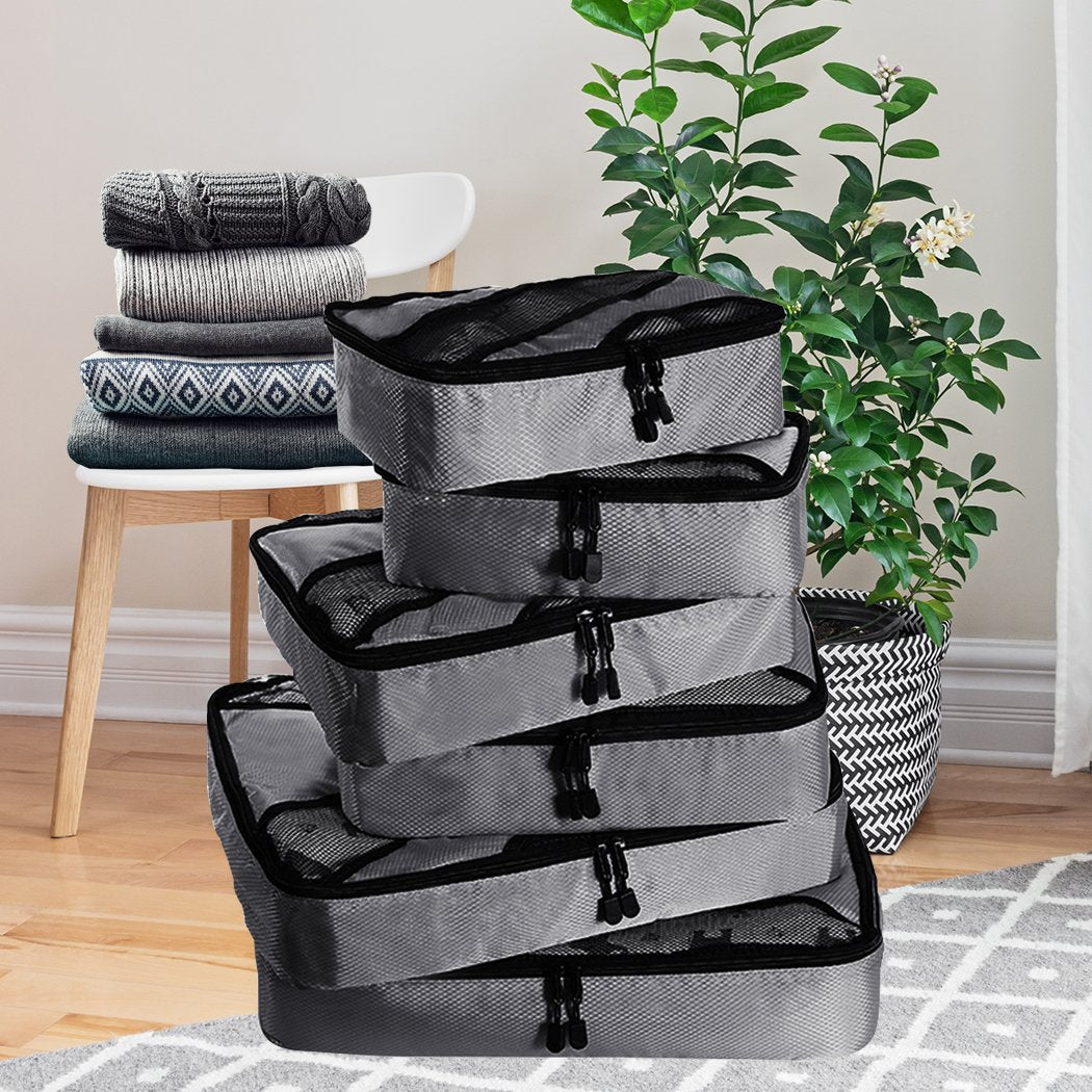Travelling 6 Pcs Travel Cubes Storage Toiletry Bag