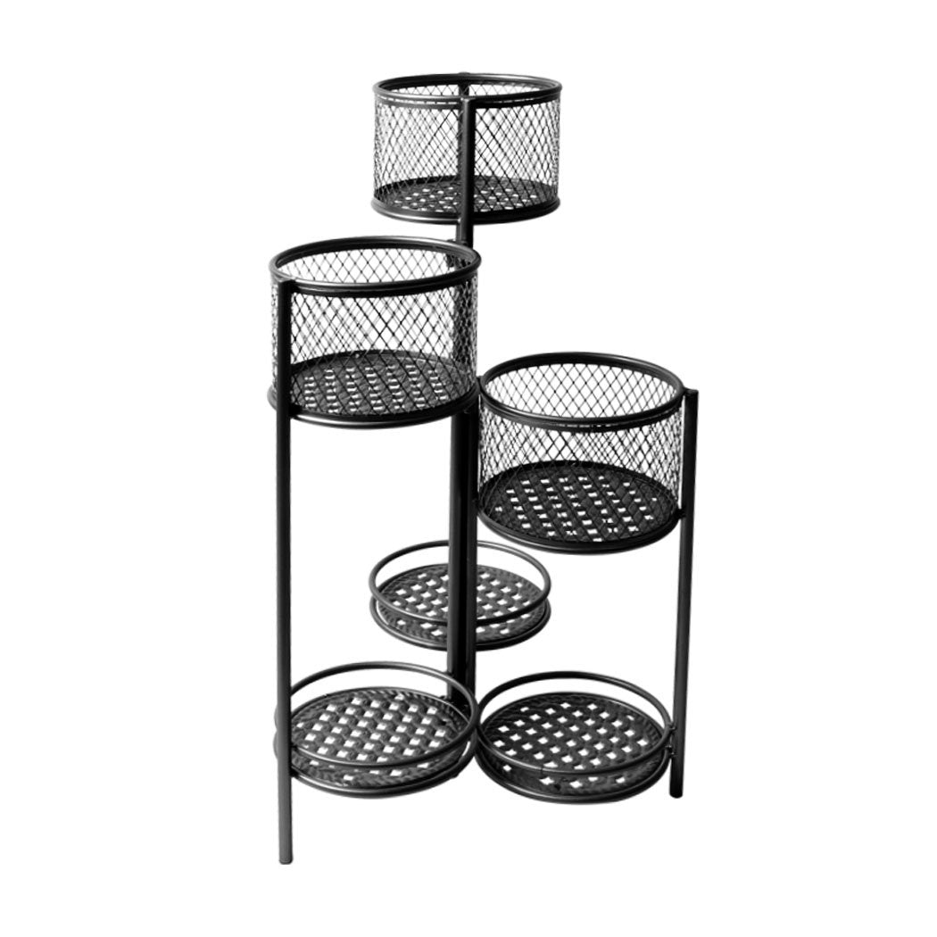 garden / agriculture 6 Tier Metal Plant Stand - Black