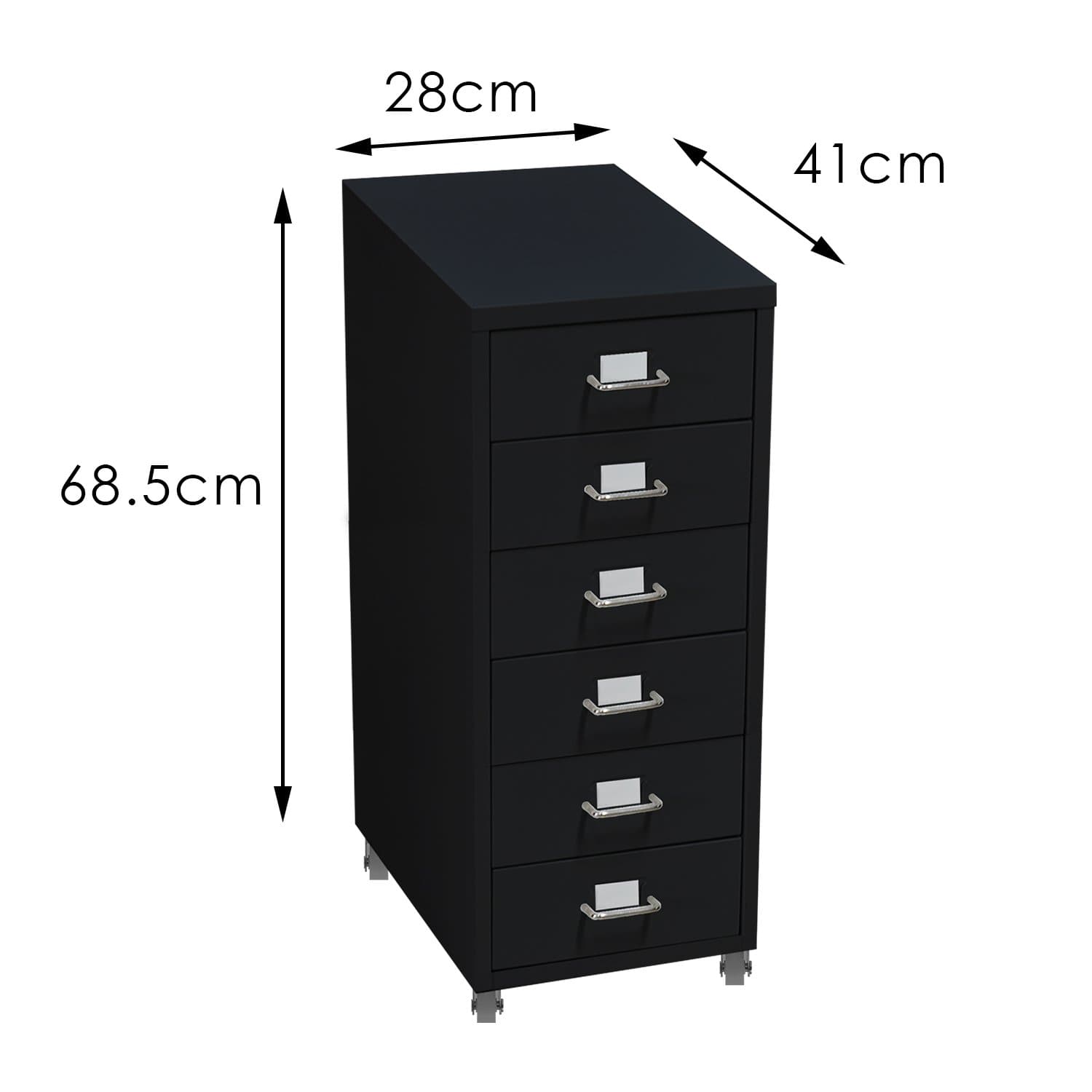 office & study 6 Tiers Steel Orgainer Metal File Cabinet With Drawers Office Furniture Black