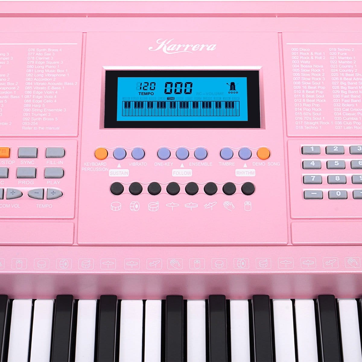 61 Keys Electronic Keyboard Piano Music With Stand - Pink