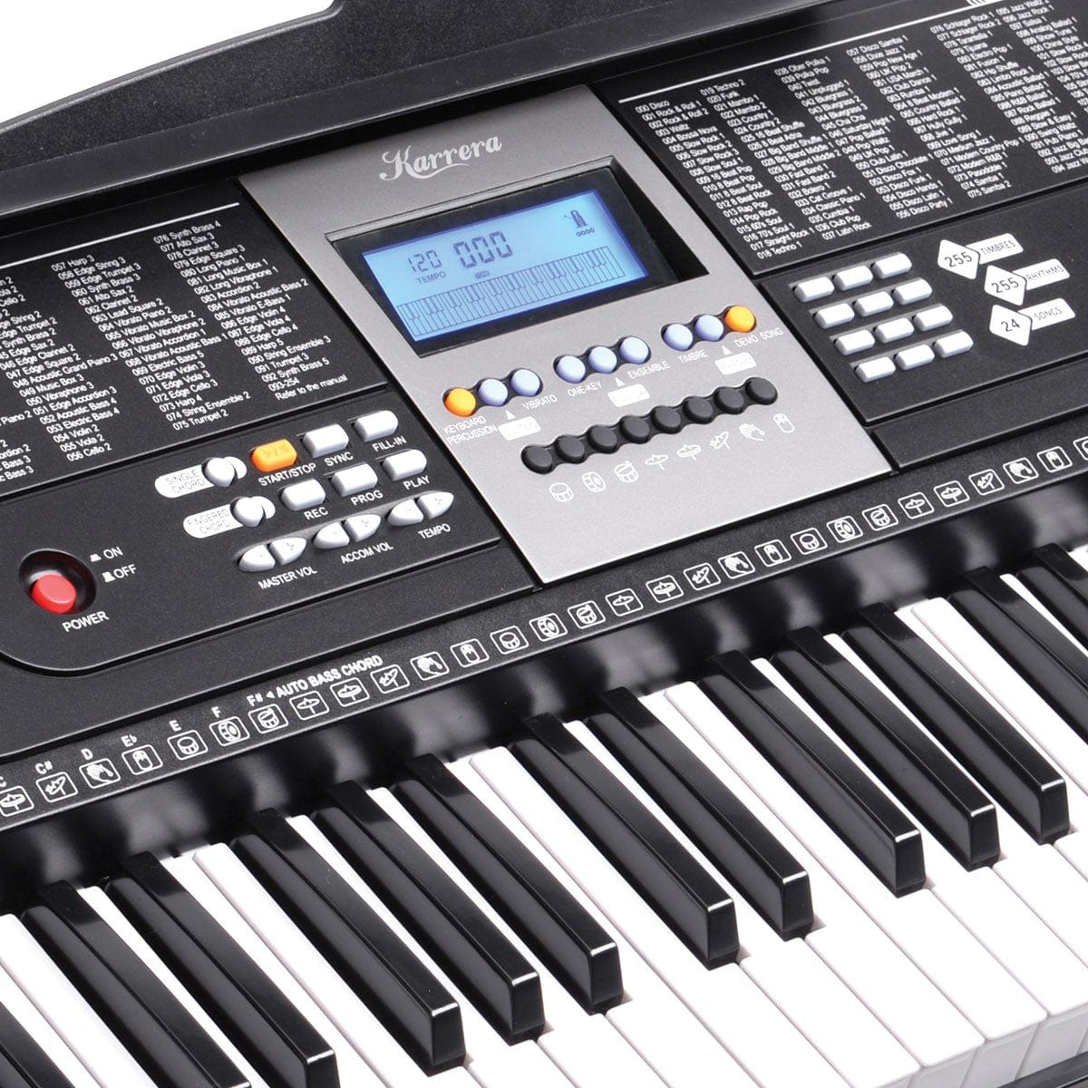 61 Keys Electronic Keyboard Piano With Stand - Black