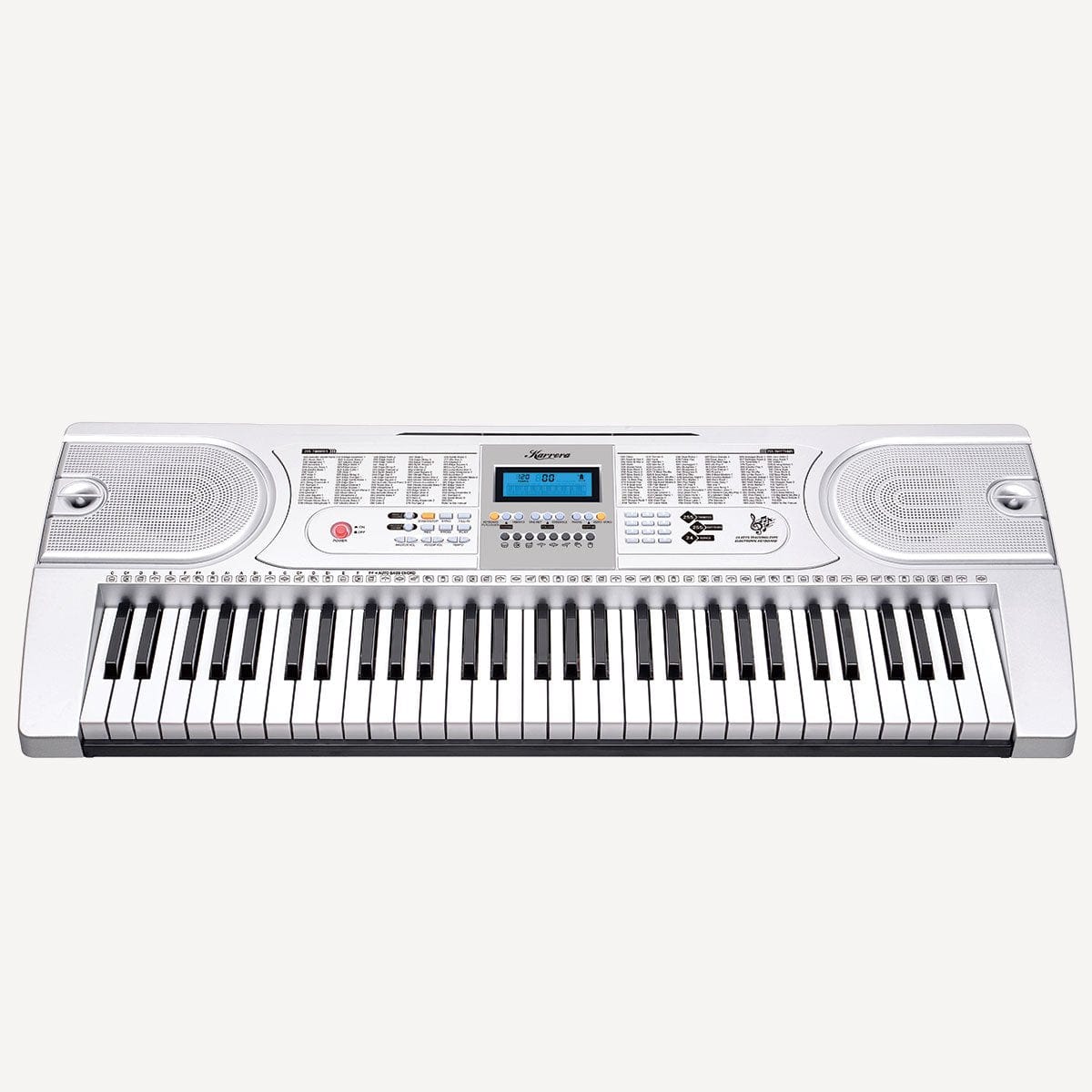 61 Keys Electronic Keyboard Piano With Stand - Silver