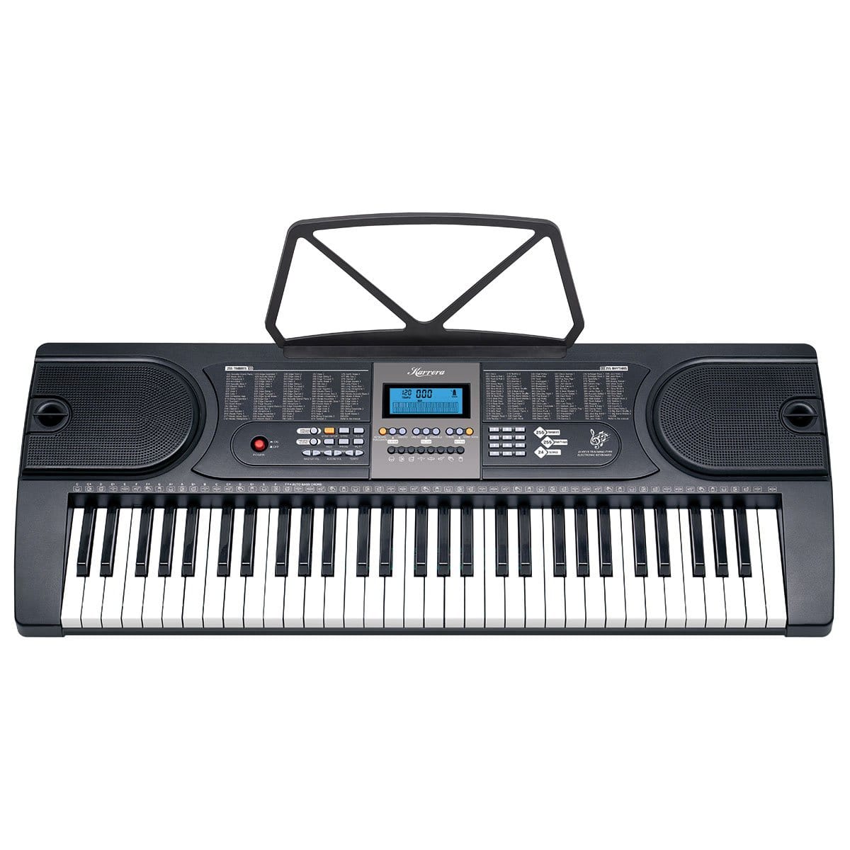 61 Keys Electronic Led Keyboard Piano With Stand - Black