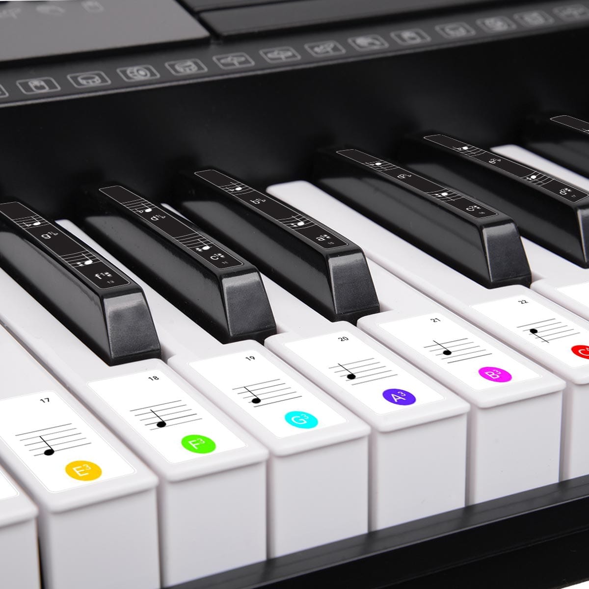 61 Keys Electronic Led Keyboard Piano With Stand - Black