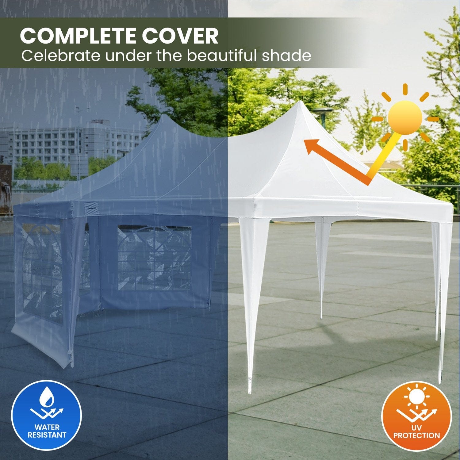 6x4.5m Wedding Gazebo Marquee with Sidewalls