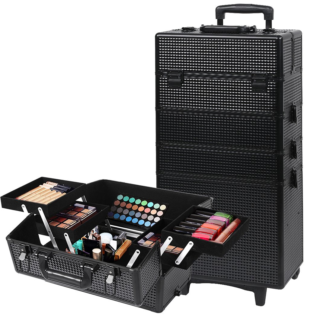 Beauty Products 7-In-1 Professional makeup trolley Black