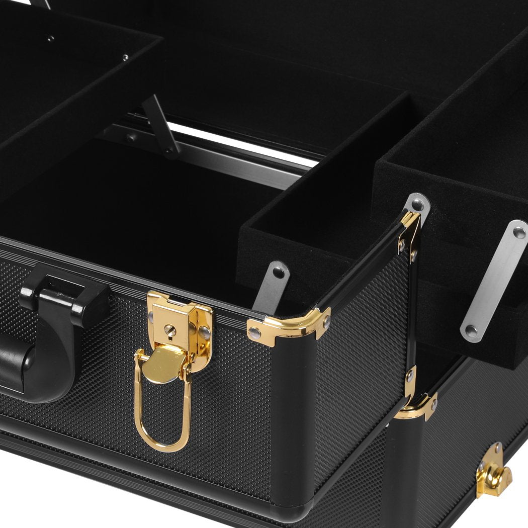 Beauty Products 7-In-1 Professional makeup trolley Gold
