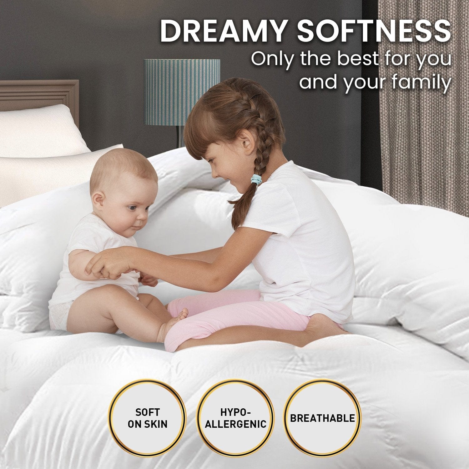700GSM Goose Down Feather Comforter Doona - Queen/King/Super King