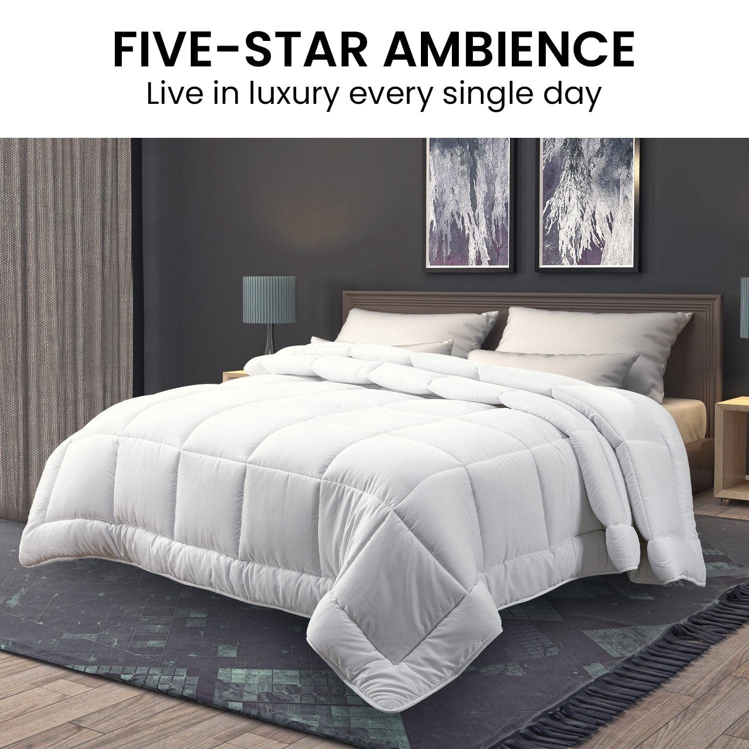 700GSM Goose Down Feather Comforter Doona - Queen/King/Super King