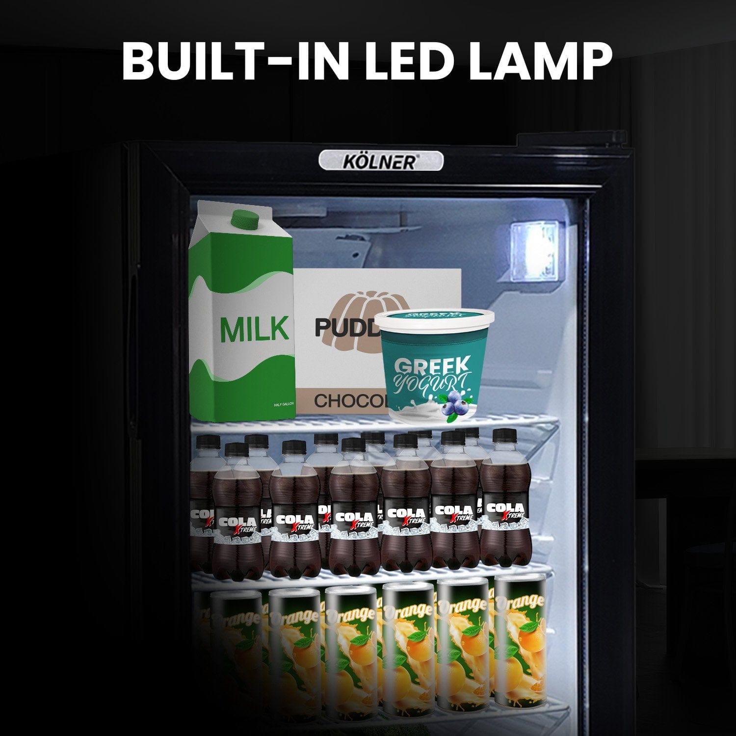 70L Bar Fridge with Glass Door