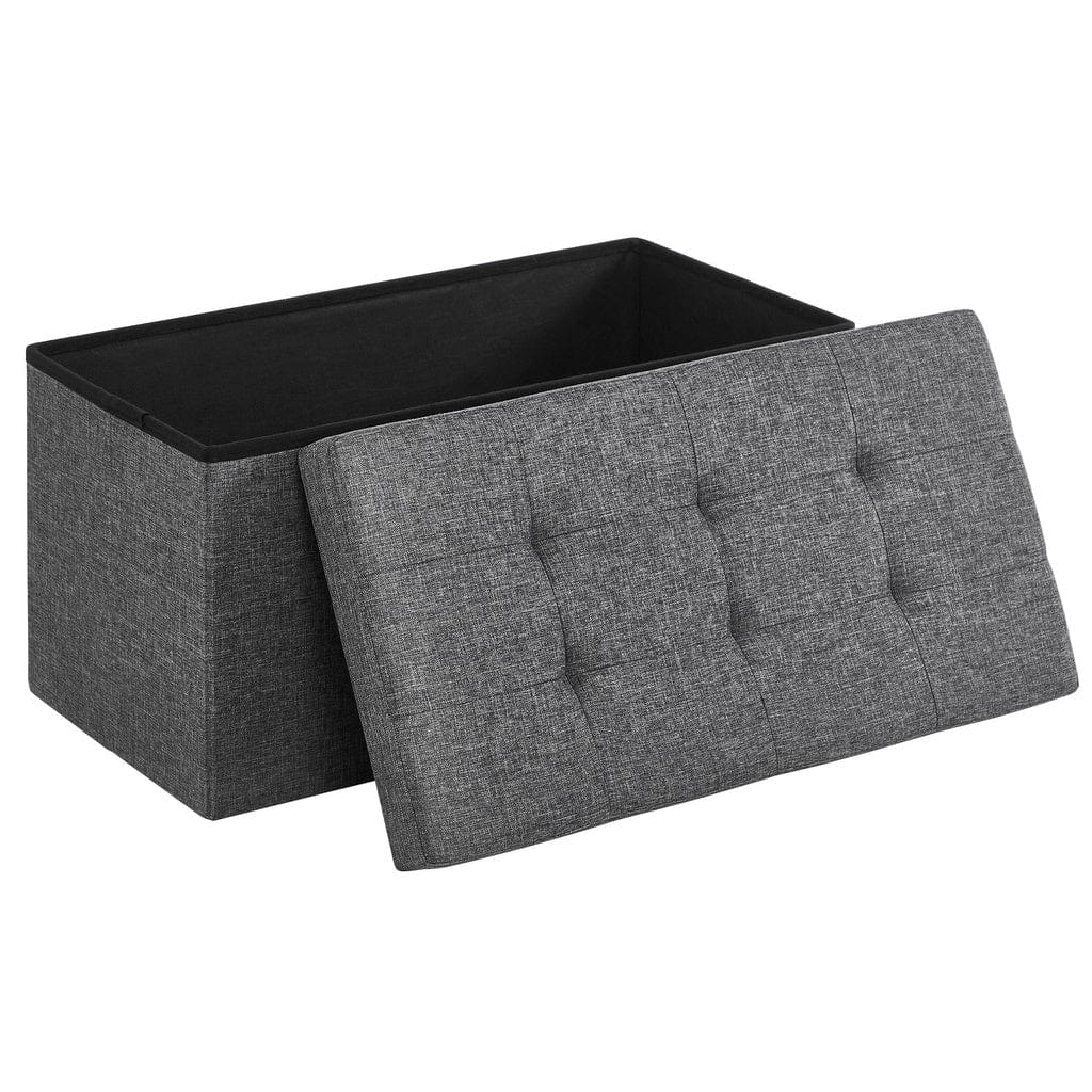 76cm Folding Storage Ottoman Bench Footrest