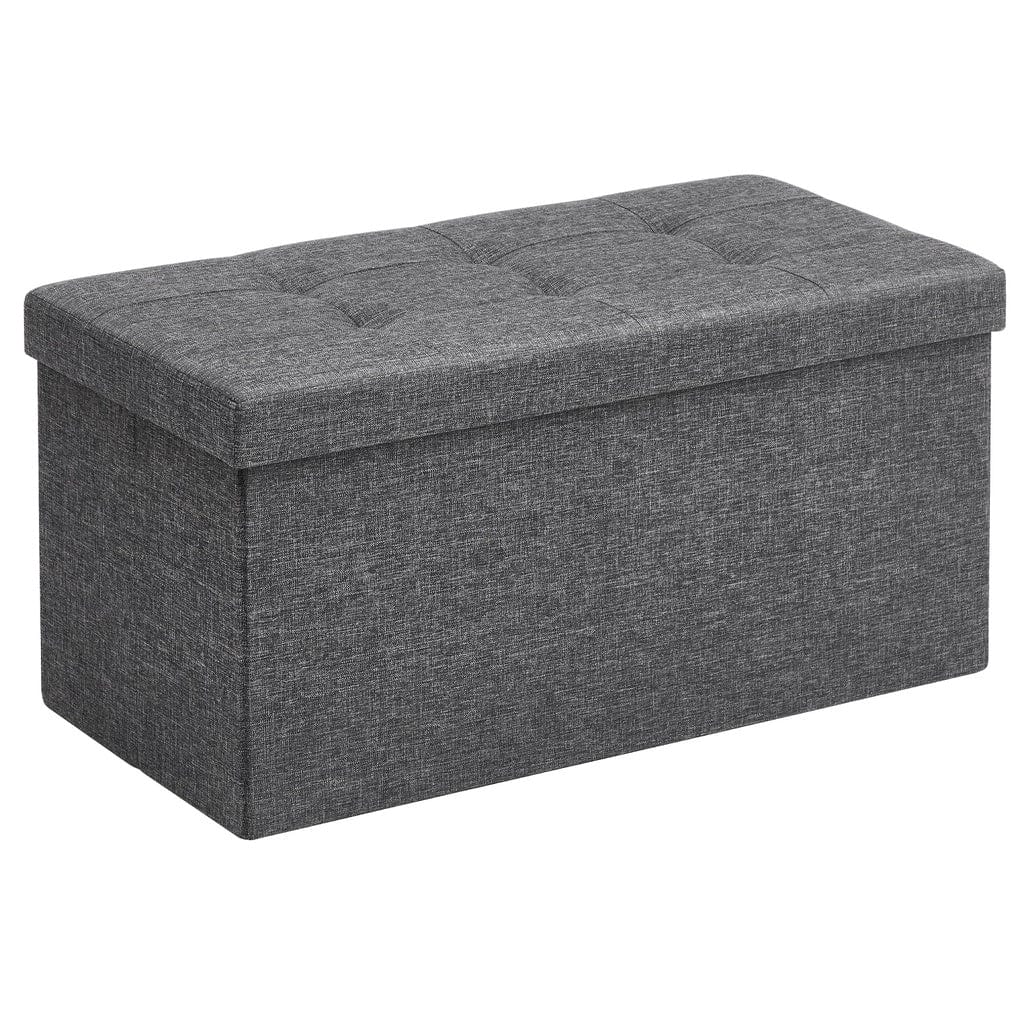 76cm Folding Storage Ottoman Bench Footrest
