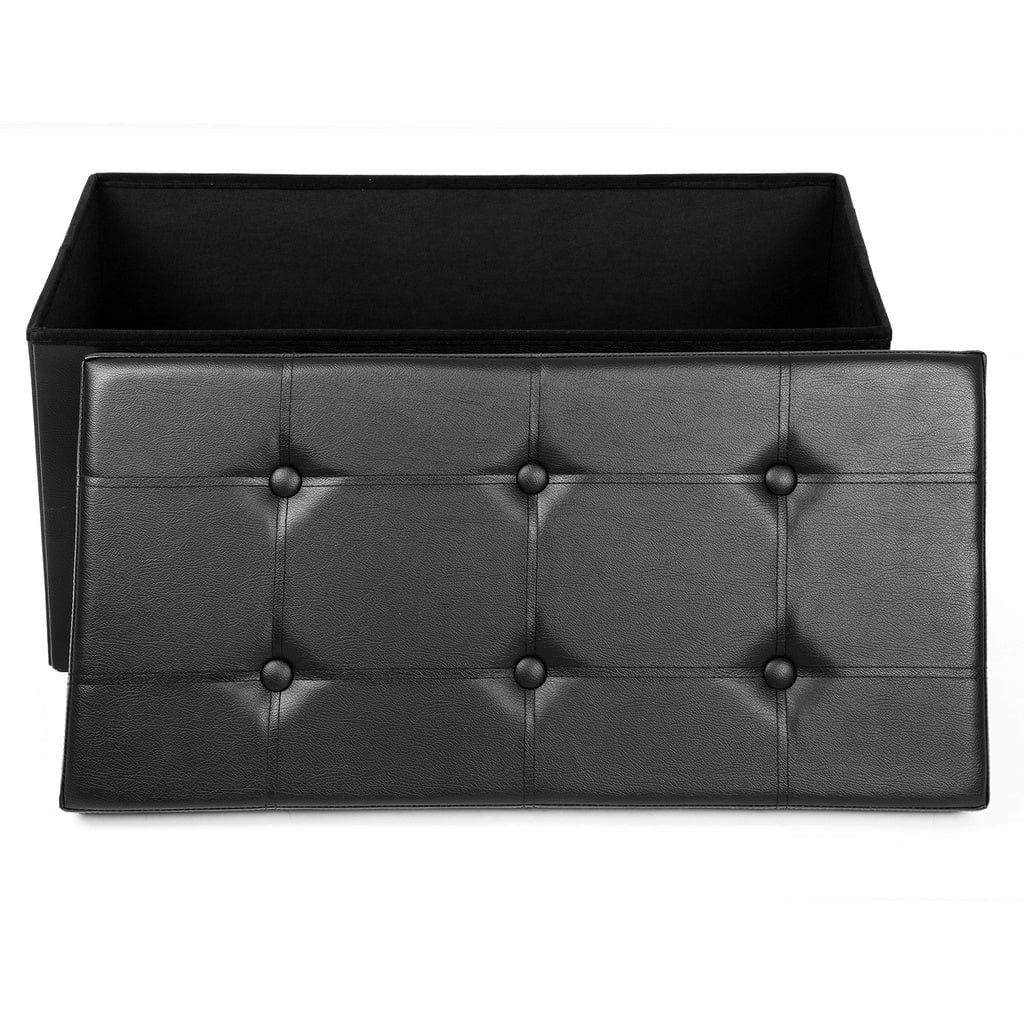 76cm Folding Storage Ottoman Bench Footrest