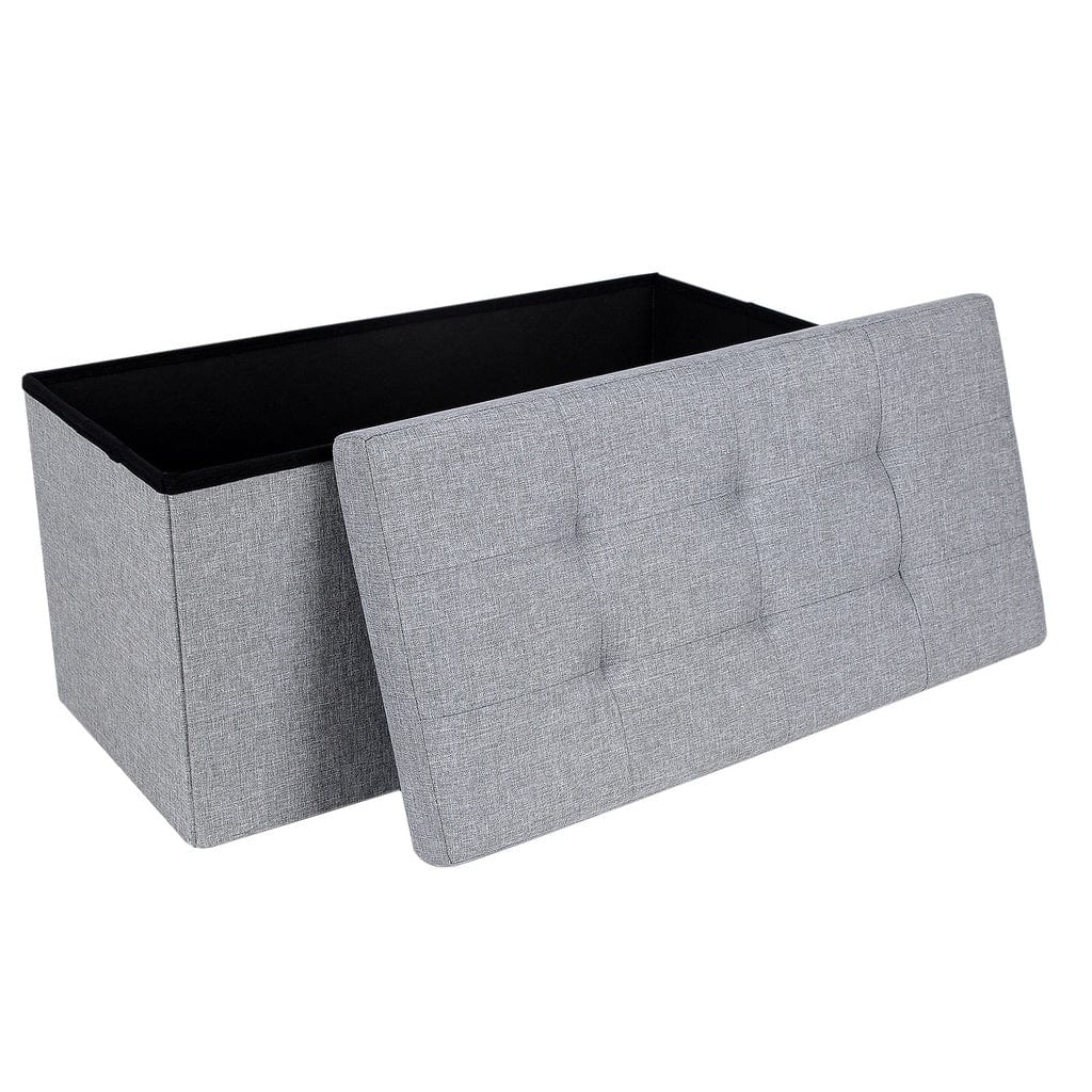 76cm Folding Storage Ottoman Bench Footrest