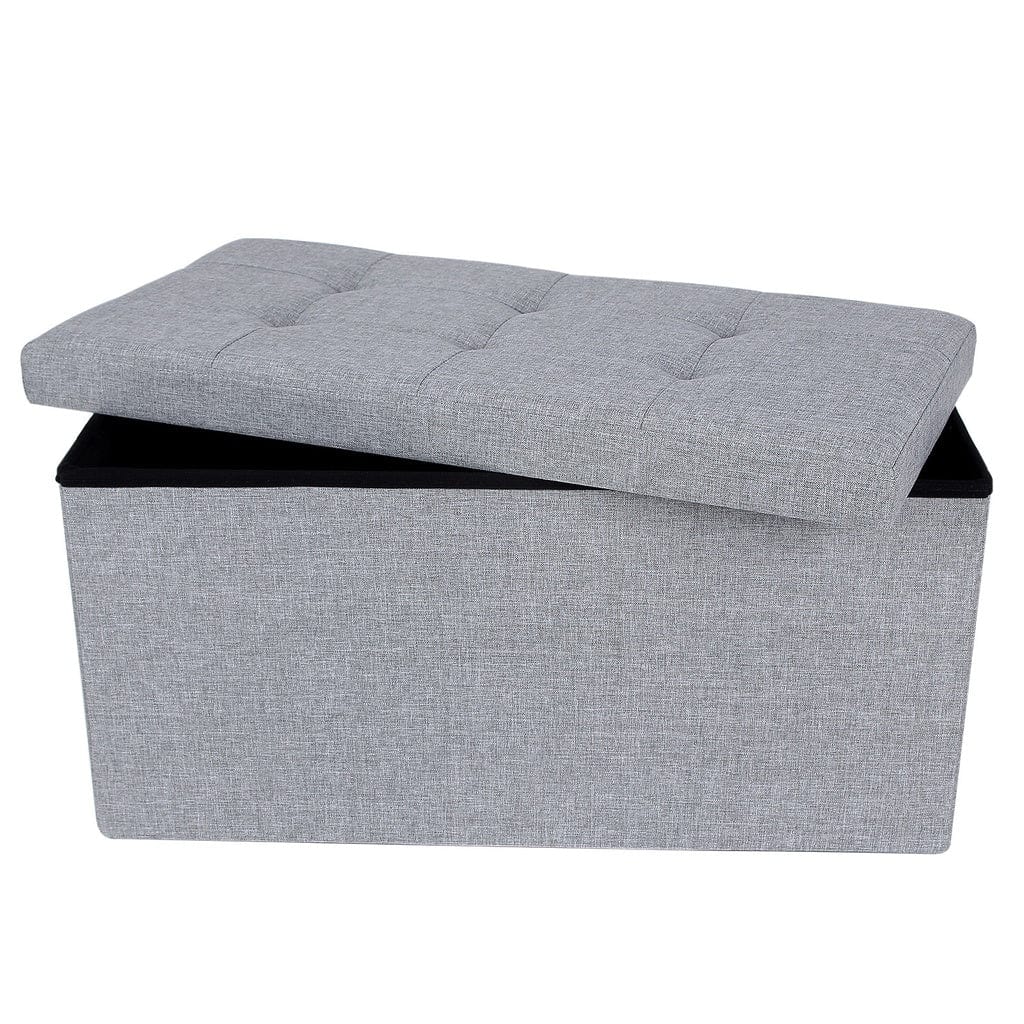 76cm Folding Storage Ottoman Bench Footrest