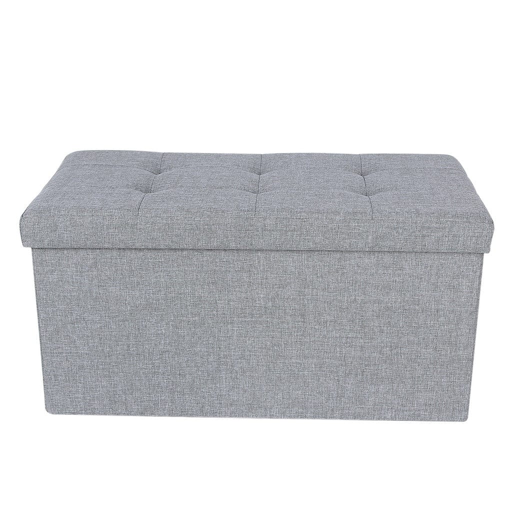 76cm Folding Storage Ottoman Bench Footrest