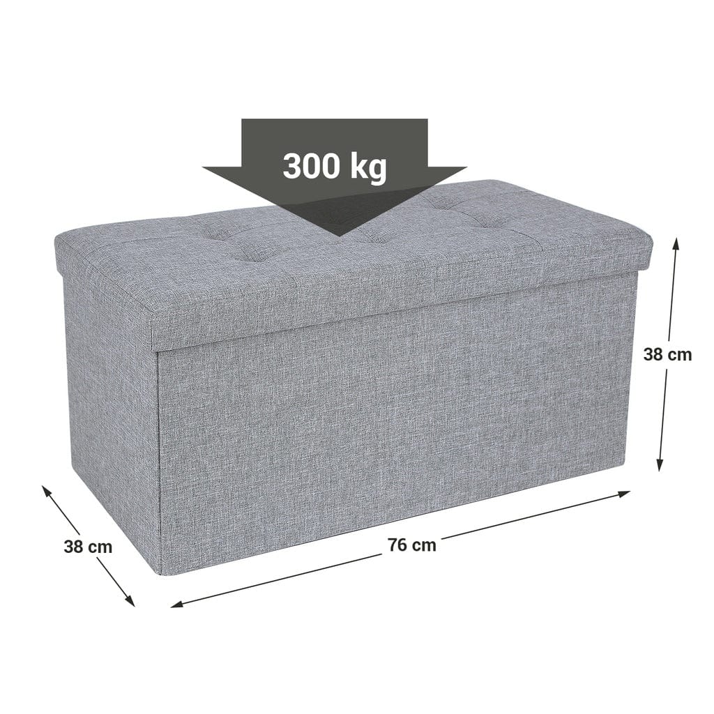76cm Folding Storage Ottoman Bench Footrest