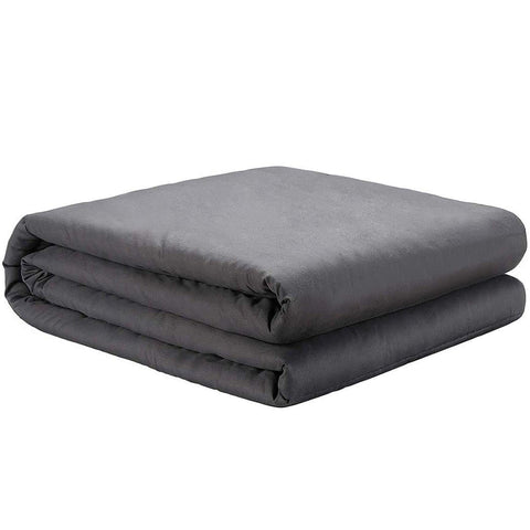 bedding 7KG Weighted Blanket Promote Deep Sleep Anti Anxiety Single Dark Grey