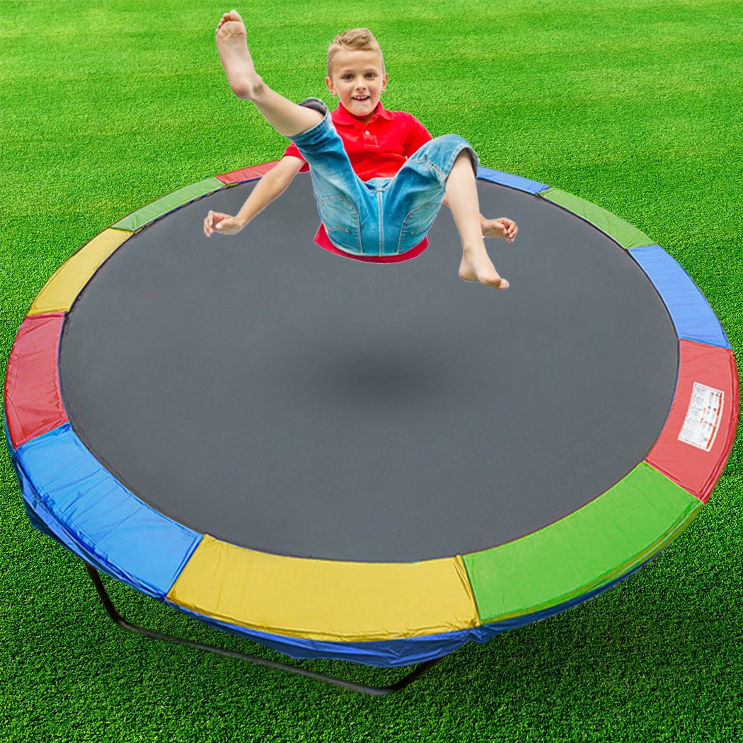 outdoor living 8 FT Kids Trampoline Outdoor Round Spring Cover