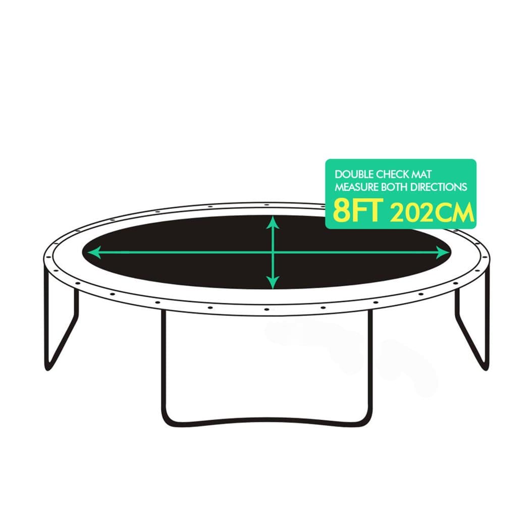 outdoor living 8 Ft Kids Trampoline Pad Outdoor Round Spring Cover