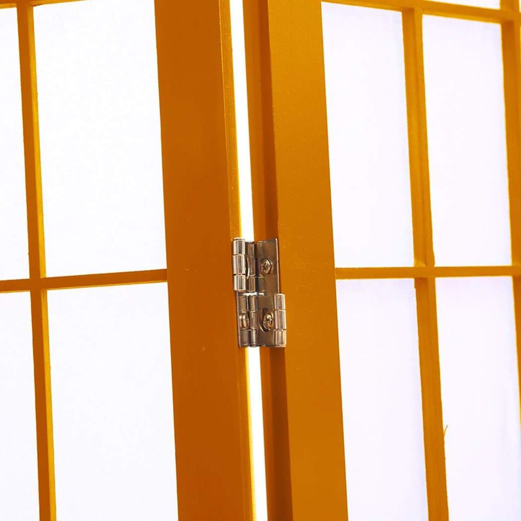 living room 8 Panel Free Standing Foldable  Room Divider Privacy Screen Wood Frame