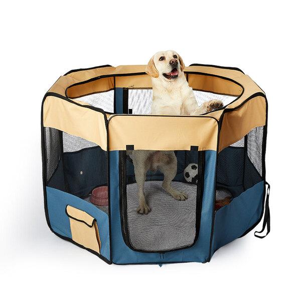 pet products 8 Panel Pet Playpen Blue M