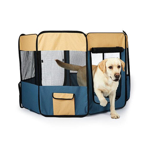 8 Panel Pet Playpen Blue XL