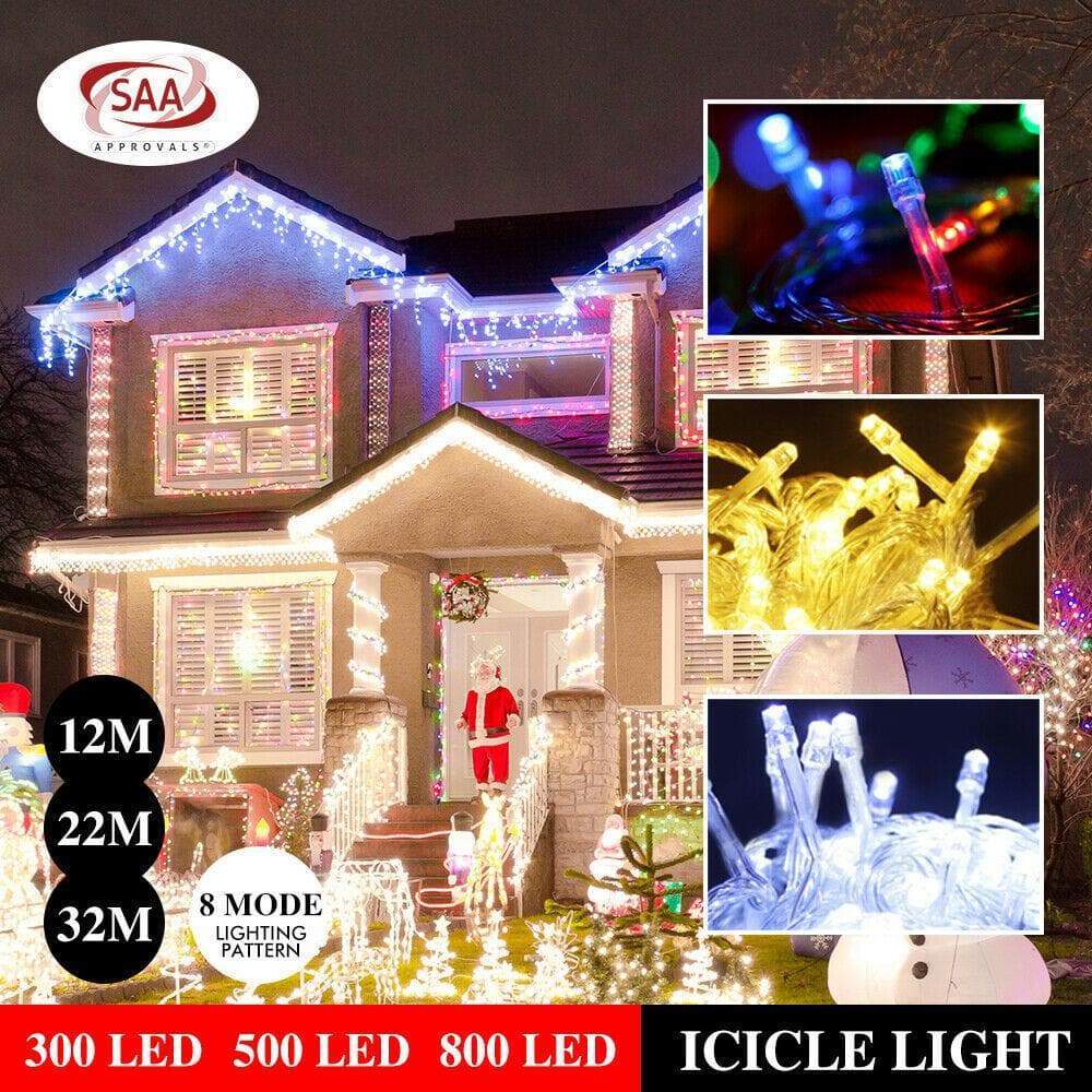 christmas 800 LED Curtain Fairy String Lights Wedding Outdoor Xmas Party Lights Multicolor