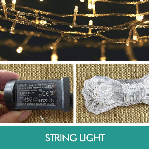 800 Led Curtain Fairy String Lights Wedding Warm White