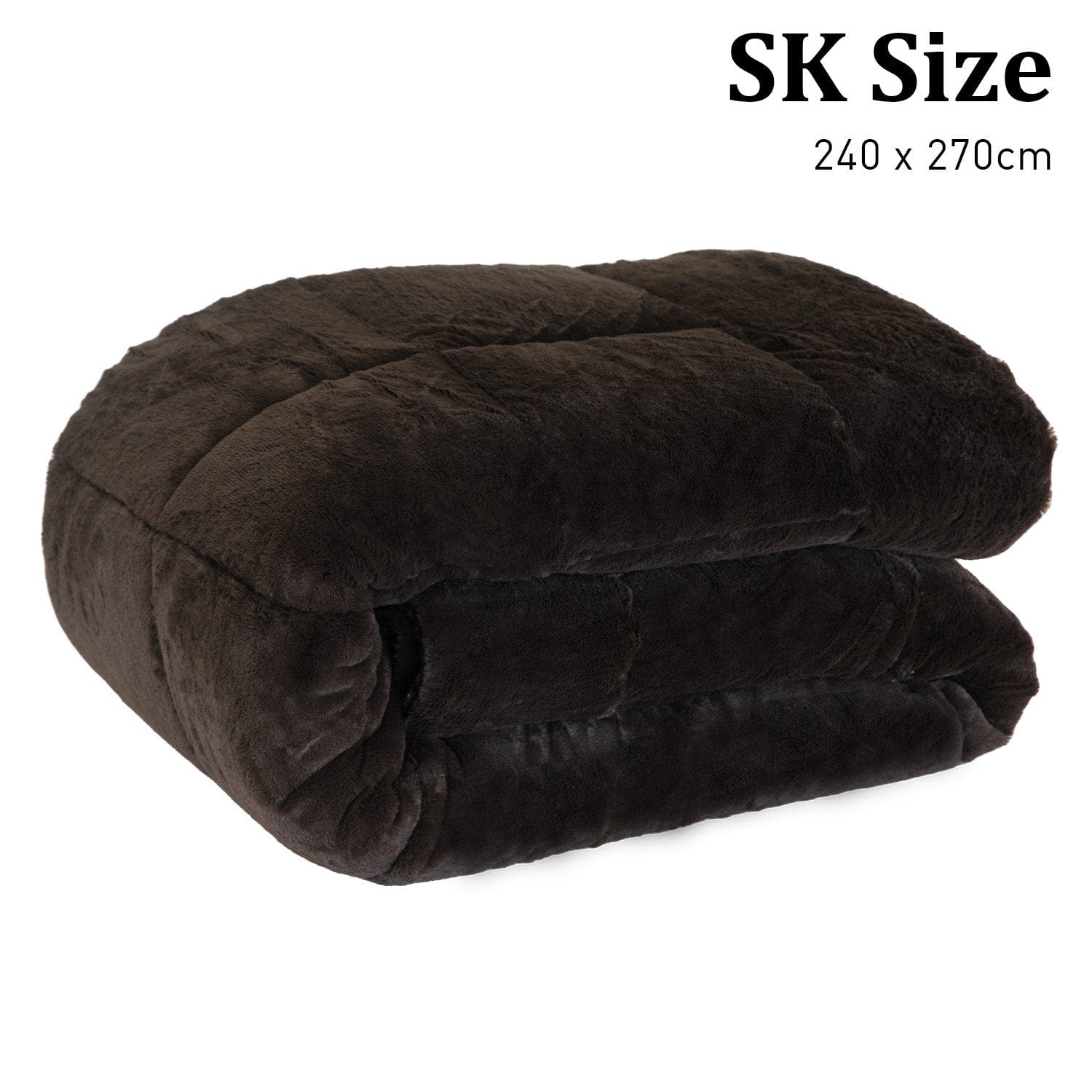 800GSM Faux Mink Quilt Comforter Doona - Super King