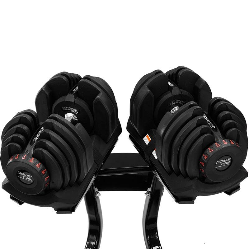 80kg Powertrain Adjustable Dumbbell Set With Stand