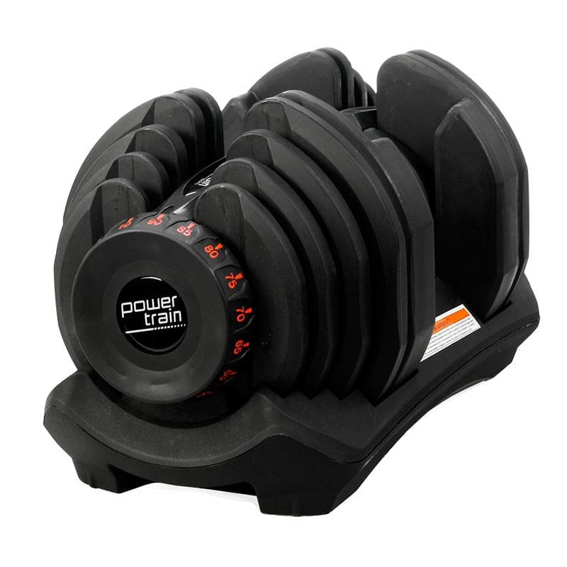 80kg Powertrain Adjustable Dumbbell Set With Stand