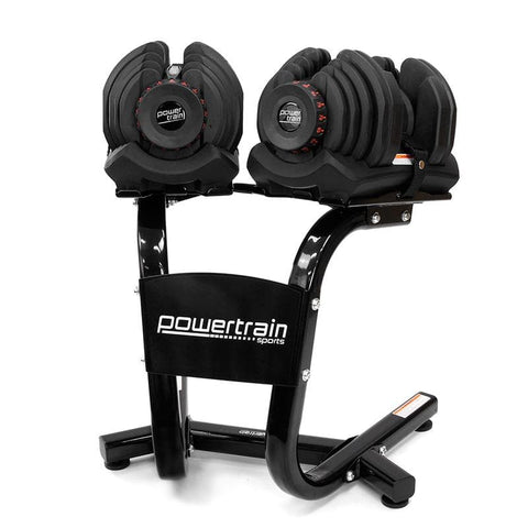 80kg Powertrain Adjustable Dumbbell Set With Stand
