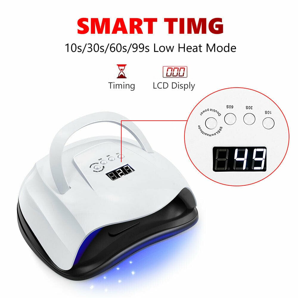 80W 42Led Nail Lamp Uv Sun Gel Polish Dryer Lcd Display White