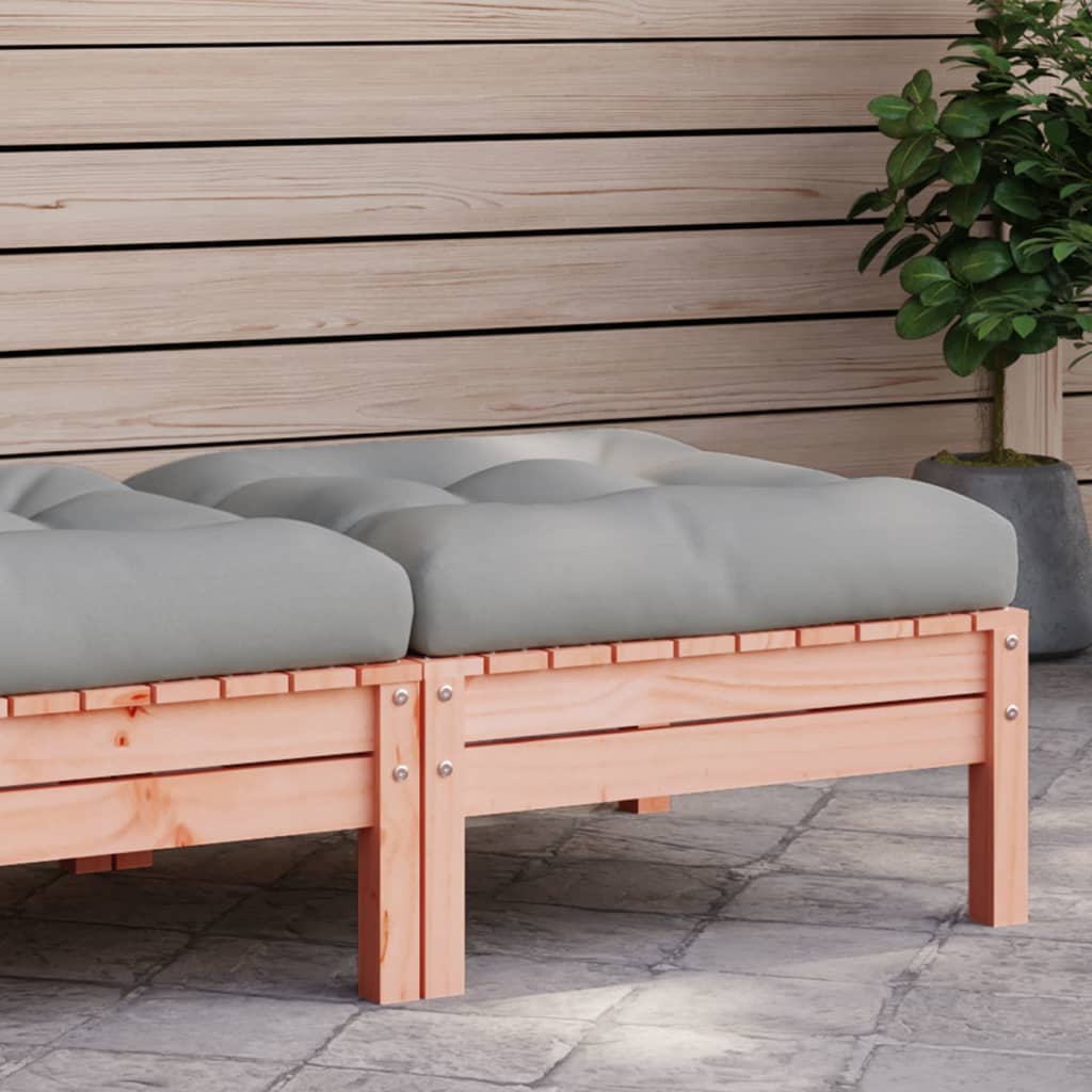Garden Footstool with Cushion Impregnated Wood Pine