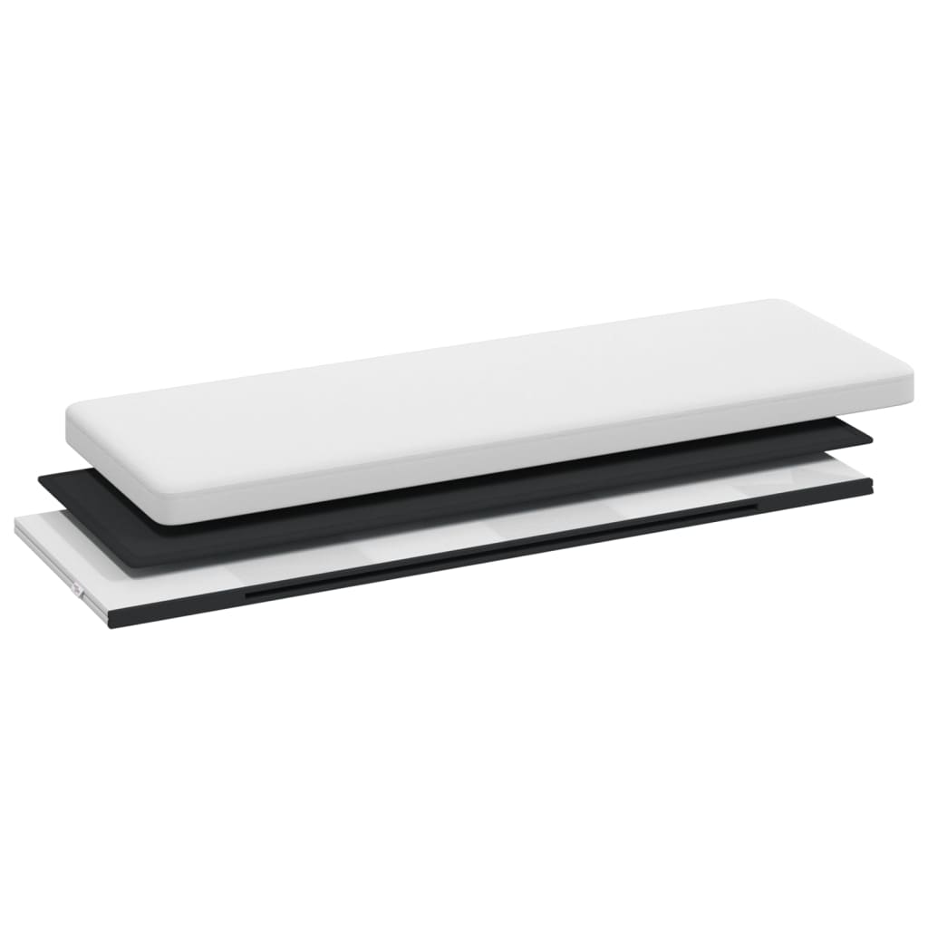 Storage Bench Foldable White PVC